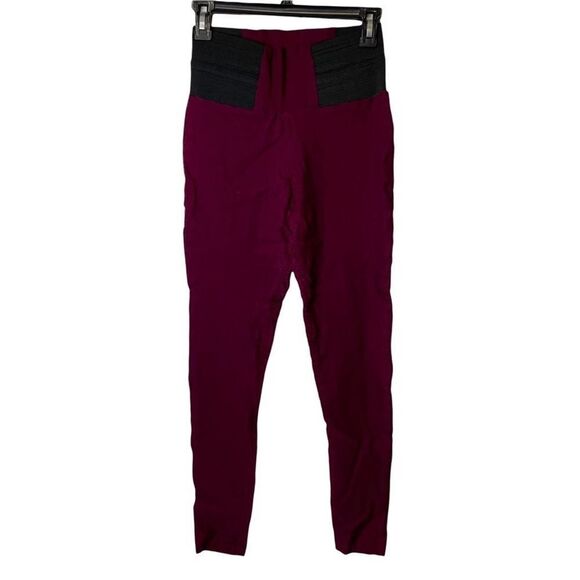 Burgundy Maroon Spandex Stretchy Skinny Tight Jeggings with pockets size M - Picture 2 of 13